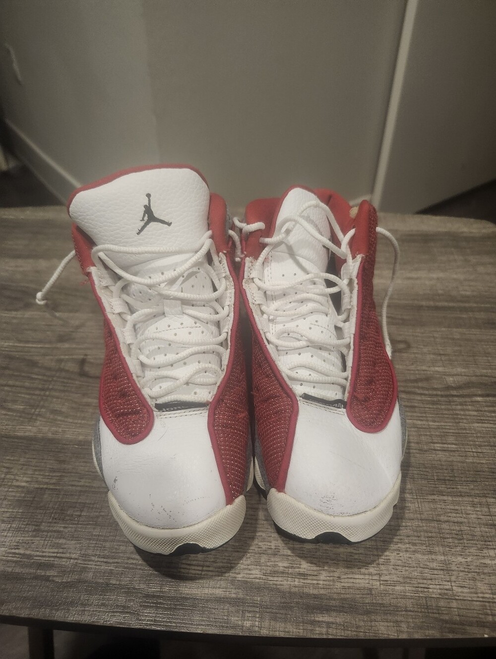 Air Jordan 13 Retro Gym Red White Red Gray Athletic Sneaker Size 1Y IH2083-209